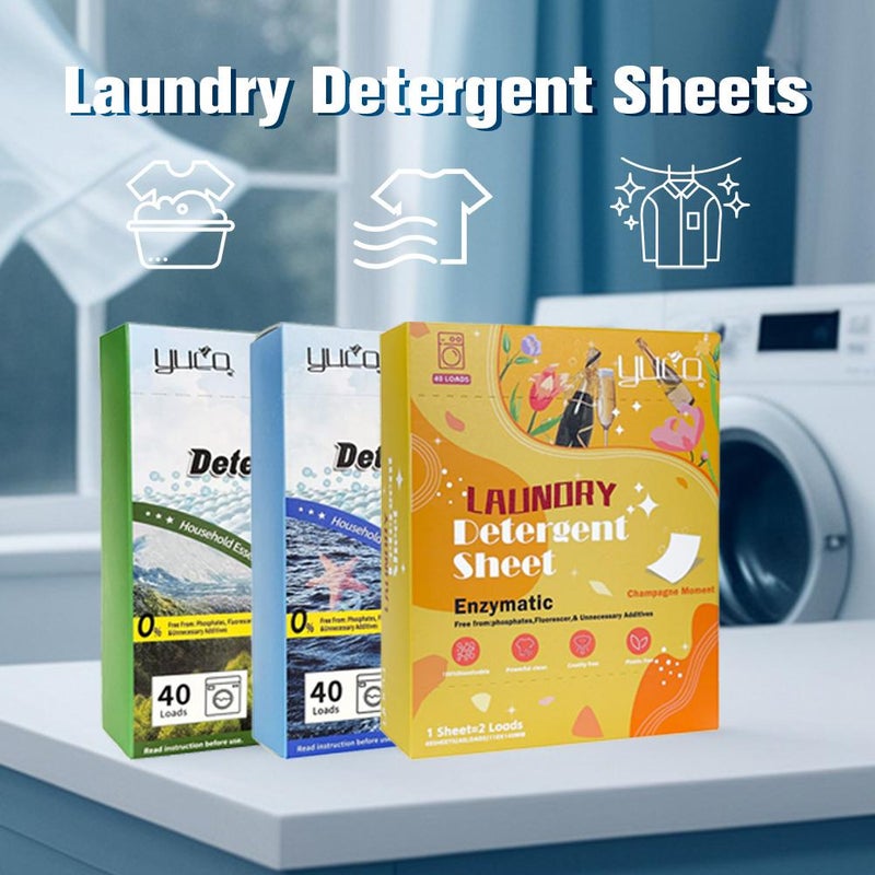 Laundry Detergent Sheets, 40 Laundry Sheets, Eco-Friendly, Plastic-Free, Space Saving, Fast Dissolve & Hypoallergenic, Laundry Detergent for Home Dorms Essentials - Image 4